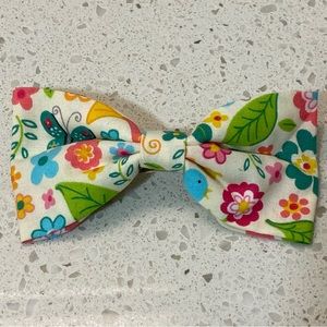 NEW Handmade Floral Leaf Butterfly Bird Cotton Hair Bow Clip Barrette colorful